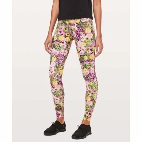 Lululemon Wunder Under High Rise Tight Inflorescent Multi Floral Women's Size 4 - Picture 1 of 6